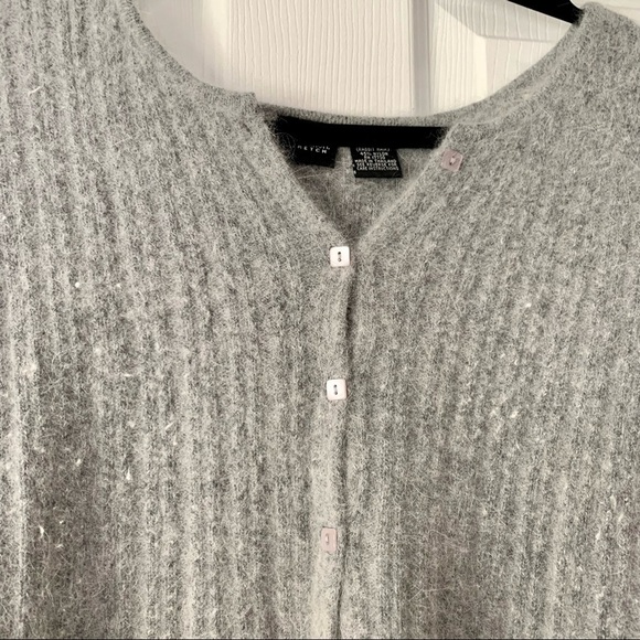 Xhilaration Stretch Cardigan Sweater Rabbit Hair Nylon Blend Buttons - Picture 3 of 5